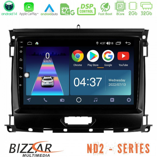 Bizzar ND2 Series 8Core Android14 2+32GB Ford Ranger 2017-2022 Navigation Multimedia Tablet 9 Με Carplay - Android Auto Bizzar ND2 Series 8Core Android14 2+32GB Ford Ranger 2017-2022 Navigation Multimedia Tablet 9 Με Carplay - Android Auto