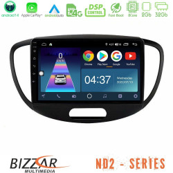 Bizzar ND2 Series 8Core Android14 2+32GB Hyundai i10 2008-2014 Navigation Multimedia Tablet 9 Με Carplay - Android Auto Bizzar ND2 Series 8Core Android14 2+32GB Hyundai i10 2008-2014 Navigation Multimedia Tablet 9 Με Carplay - Android Auto