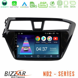 Bizzar ND2 Series 8Core Android14 2+32GB  Hyundai i20 2014-2018 Navigation Multimedia Tablet 9 Με Carplay - Android Auto