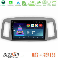 Bizzar ND2 Series 8Core Android14 2+32GB  Jeep Grand Cherokee 2005-2007 Navigation Multimedia Tablet 10 Με Carplay - Android Auto