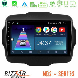 Bizzar ND2 Series 8Core Android14 2+32GB Jeep Renegade 2015-2019 Navigation Multimedia Tablet 9 Με Carplay - Android Auto Bizzar ND2 Series 8Core Android14 2+32GB Jeep Renegade 2015-2019 Navigation Multimedia Tablet 9 Με Carplay - Android Auto