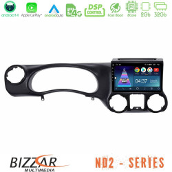 Bizzar ND2 Series 8Core Android14 2+32GB Jeep Wrangler 2011-2014 Navigation Multimedia Tablet 9 Με Carplay - Android Auto Bizzar ND2 Series 8Core Android14 2+32GB Jeep Wrangler 2011-2014 Navigation Multimedia Tablet 9 Με Carplay - Android Auto