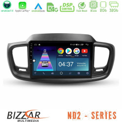 Bizzar ND2 Series 8Core Android14 2+32GB  Kia Sorento 2018-2021 Navigation Multimedia Tablet 9 Με Carplay - Android Auto
