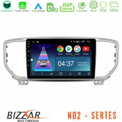Bizzar ND2 Series 8Core Android14 2+32GB  Kia Sportage 2018-2021 Navigation Multimedia Tablet 9 Με Carplay - Android Auto