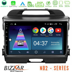 Bizzar ND2 Series 8Core Android14 2+32GB Kia Sportage Navigation Multimedia Tablet 9 Με Carplay - Android Auto Bizzar ND2 Series 8Core Android14 2+32GB Kia Sportage Navigation Multimedia Tablet 9 Με Carplay - Android Auto
