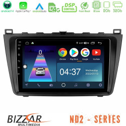 Bizzar ND2 Series 8Core Android14 2+32GB Mazda 6 2008-2012 Navigation Multimedia Tablet 9 Με Carplay - Android Auto Bizzar ND2 Series 8Core Android14 2+32GB Mazda 6 2008-2012 Navigation Multimedia Tablet 9 Με Carplay - Android Auto