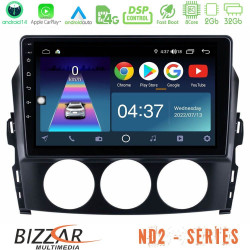 Bizzar ND2 Series 8Core Android14 2+32GB  Mazda MX-5 2006-2008 Navigation Multimedia Tablet 9 Με Carplay - Android Auto