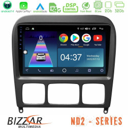 Bizzar ND2 Series 8Core Android14 2+32GB Mercedes S Class 1999-2004 (W220) Navigation Multimedia Tablet 9 Με Carplay - Android Auto Bizzar ND2 Series 8Core Android14 2+32GB Mercedes S Class 1999-2004 (W220) Navigation Multimedia Tablet 9 Με Carplay - Android Auto