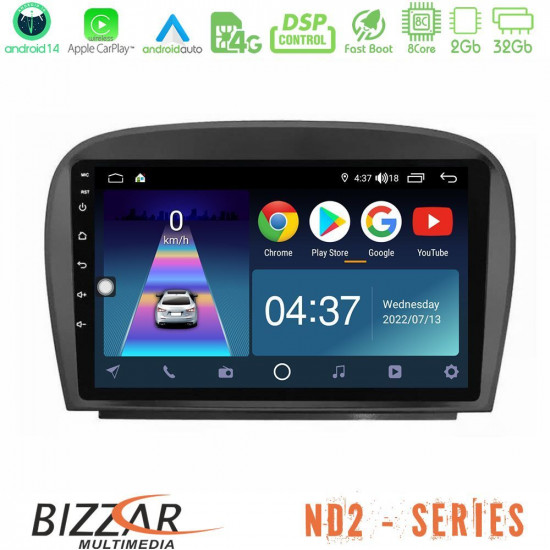 Bizzar ND2 Series 8Core Android14 2+32GB Mercedes SL Class 2005-2011 Navigation Multimedia Tablet 9 Με Carplay - Android Auto Bizzar ND2 Series 8Core Android14 2+32GB Mercedes SL Class 2005-2011 Navigation Multimedia Tablet 9 Με Carplay - Android Auto