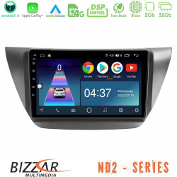 Bizzar ND2 Series 8Core Android14 2+32GB  Mitsubishi Lancer 2004 – 2008 Navigation Multimedia Tablet 9 Με Carplay - Android Auto