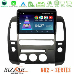 Bizzar ND2 Series 8Core Android14 2+32GB   Nissan Navara D40 2006-2012 (με εργ.οθόνη) Navigation Multimedia Tablet 9 Με Carplay - Android Auto