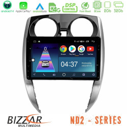 Bizzar ND2 Series 8Core Android14 2+32GB  Nissan Note 2013-2018 Navigation Multimedia Tablet 10 Με Carplay - Android Auto