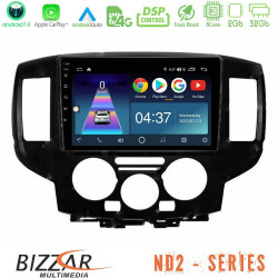 Bizzar ND2 Series 8Core Android14 2+32GB  Nissan NV200 Navigation Multimedia Tablet 9 Με Carplay - Android Auto (Μαύρο)