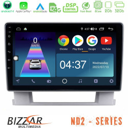 Bizzar ND2 Series 8Core Android14 2+32GB  Opel Astra J 2010-2014 Navigation Multimedia Tablet 9 Με Carplay - Android Auto