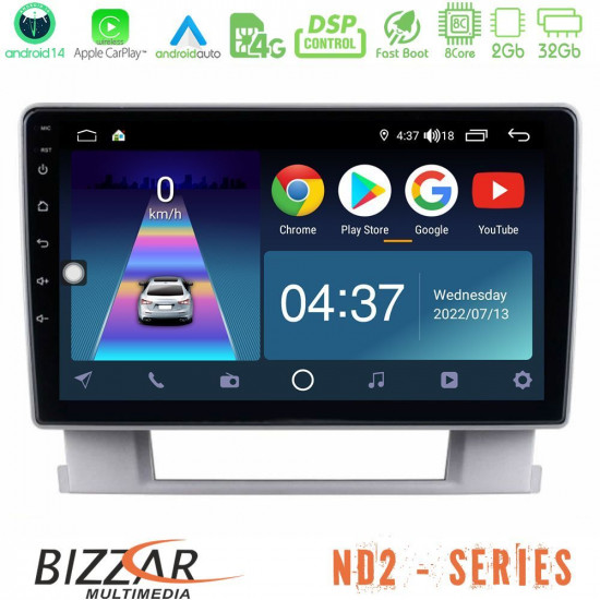 Bizzar ND2 Series 8Core Android14 2+32GB Opel Astra J 2010-2014 Navigation Multimedia Tablet 9 Με Carplay - Android Auto Bizzar ND2 Series 8Core Android14 2+32GB Opel Astra J 2010-2014 Navigation Multimedia Tablet 9 Με Carplay - Android Auto