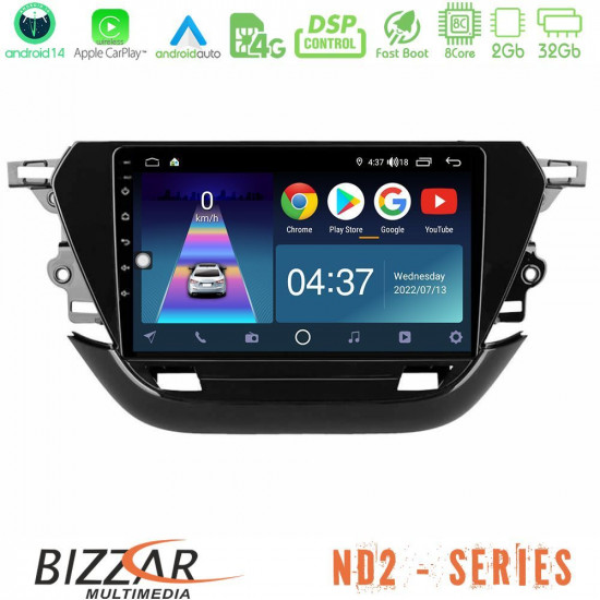 Bizzar ND2 Series 8Core Android14 2+32GB Opel Corsa F 2019-2023 Navigation Multimedia Tablet 9 Με Carplay - Android Auto Bizzar ND2 Series 8Core Android14 2+32GB Opel Corsa F 2019-2023 Navigation Multimedia Tablet 9 Με Carplay - Android Auto