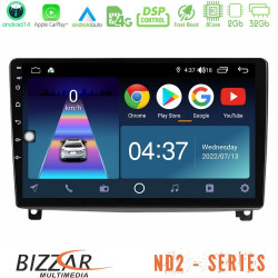 Bizzar ND2 Series 8Core Android14 2+32GB Peugeot 407 Navigation Multimedia Tablet 9 Με Carplay - Android Auto Bizzar ND2 Series 8Core Android14 2+32GB Peugeot 407 Navigation Multimedia Tablet 9 Με Carplay - Android Auto