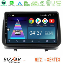 Bizzar ND2 Series 8Core Android14 2+32GB  Renault Clio 2005-2012 Navigation Multimedia Tablet 9 Με Carplay - Android Auto