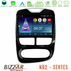 Bizzar ND2 Series 8Core Android14 2+32GB  Renault Clio 2012-2016 Navigation Multimedia Tablet 10 Με Carplay - Android Auto