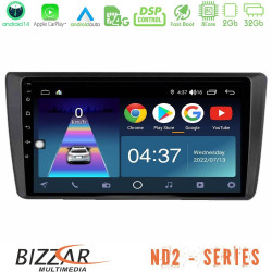 Bizzar ND2 Series 8Core Android14 2+32GB  Skoda Octavia 2004-2012 Navigation Multimedia Tablet 9? Με Carplay - Android Auto