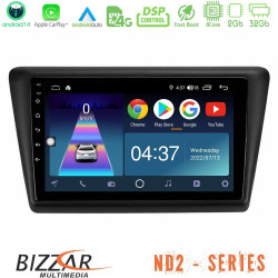 Bizzar ND2 Series 8Core Android14 2+32GB Skoda Rapid 2013-2017 Navigation Multimedia Tablet 9 Με Carplay - Android Auto Bizzar ND2 Series 8Core Android14 2+32GB Skoda Rapid 2013-2017 Navigation Multimedia Tablet 9 Με Carplay - Android Auto