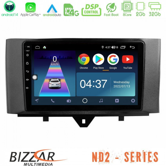 Bizzar ND2 Series 8Core Android14 2+32GB Smart 451 Facelift Navigation Multimedia Tablet 9 Με Carplay - Android Auto Bizzar ND2 Series 8Core Android14 2+32GB Smart 451 Facelift Navigation Multimedia Tablet 9 Με Carplay - Android Auto
