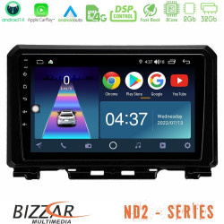 Bizzar ND2 Series 8Core Android14 2+32GB Suzuki Jimny 2018-2022 Navigation Multimedia Tablet 9 Με Carplay - Android Auto Bizzar ND2 Series 8Core Android14 2+32GB Suzuki Jimny 2018-2022 Navigation Multimedia Tablet 9 Με Carplay - Android Auto