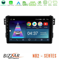 Bizzar ND2 Series 8Core Android14 2+32GB Suzuki Splash - Opel Agila 2008-2014 Navigation Multimedia Tablet 9? Με Carplay - Android Auto Bizzar ND2 Series 8Core Android14 2+32GB Suzuki Splash - Opel Agila 2008-2014 Navigation Multimedia Tablet 9? Με Carplay - Android Auto