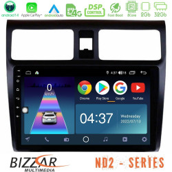 Bizzar ND2 Series 8Core Android14 2+32GB Suzuki Swift 2005-2010 Navigation Multimedia Tablet 10 Με Carplay - Android Auto Bizzar ND2 Series 8Core Android14 2+32GB Suzuki Swift 2005-2010 Navigation Multimedia Tablet 10 Με Carplay - Android Auto
