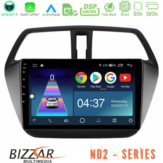 Bizzar ND2 Series 8Core Android14 2+32GB Suzuki SX4 S-Cross Navigation Multimedia Tablet 9 Με Carplay - Android Auto Bizzar ND2 Series 8Core Android14 2+32GB Suzuki SX4 S-Cross Navigation Multimedia Tablet 9 Με Carplay - Android Auto