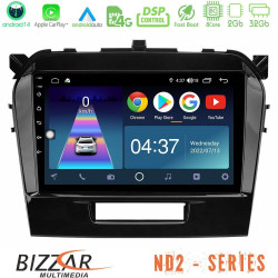 Bizzar ND2 Series 8Core Android14 2+32GB Suzuki Vitara 2015-2021 Navigation Multimedia Tablet 9 Με Carplay - Android Auto Bizzar ND2 Series 8Core Android14 2+32GB Suzuki Vitara 2015-2021 Navigation Multimedia Tablet 9 Με Carplay - Android Auto