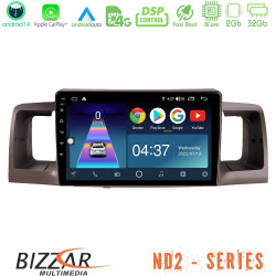 Bizzar ND2 Series 8Core Android14 2+32GB Toyota Corolla 2002-2006 Navigation Multimedia Tablet 9 Με Carplay - Android Auto Bizzar ND2 Series 8Core Android14 2+32GB Toyota Corolla 2002-2006 Navigation Multimedia Tablet 9 Με Carplay - Android Auto