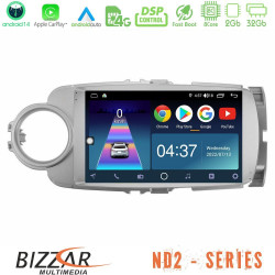 Bizzar ND2 Series 8Core Android14 2+32GB Toyota Yaris Navigation Multimedia Tablet 9 Με Carplay - Android Auto Bizzar ND2 Series 8Core Android14 2+32GB Toyota Yaris Navigation Multimedia Tablet 9 Με Carplay - Android Auto