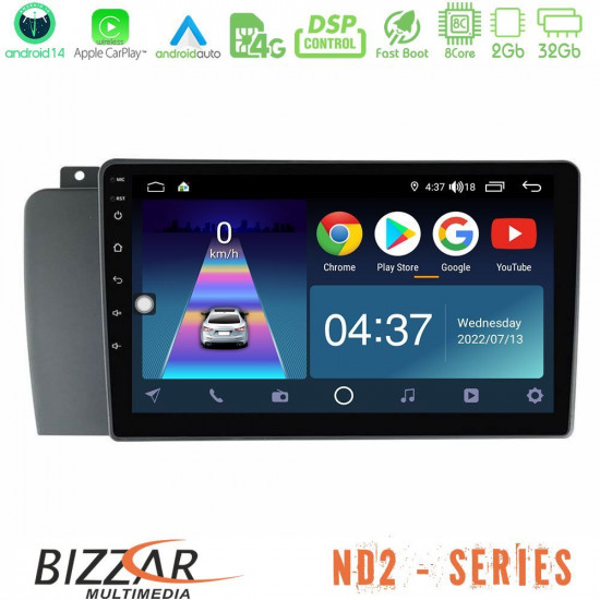 Bizzar ND2 Series 8Core Android14 2+32GB Volvo S60 2004-2009 Navigation Multimedia Tablet 9 Με Carplay - Android Auto Bizzar ND2 Series 8Core Android14 2+32GB Volvo S60 2004-2009 Navigation Multimedia Tablet 9 Με Carplay - Android Auto