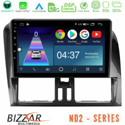 Bizzar ND2 Series 8Core Android14 2+32GB  Volvo XC60 2009-2012 Navigation Multimedia Tablet 9 Με Carplay - Android Auto