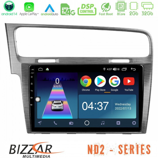 Bizzar ND2 Series 8Core Android14 2+32GB VW GOLF 7 Navigation Multimedia Tablet 10 Με Carplay - Android Auto Bizzar ND2 Series 8Core Android14 2+32GB VW GOLF 7 Navigation Multimedia Tablet 10 Με Carplay - Android Auto