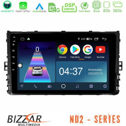 Bizzar ND2 Series 8Core Android14 2+32GB  VW MQB 2017-gt; Navigation Multimedia Tablet 9 Με Carplay - Android Auto
