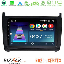 Bizzar ND2 Series 8Core Android14 2+32GB Vw Polo Navigation Multimedia Tablet 9 Με Carplay - Android Auto Bizzar ND2 Series 8Core Android14 2+32GB Vw Polo Navigation Multimedia Tablet 9 Με Carplay - Android Auto