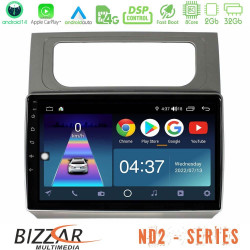 Bizzar ND2 Series 8Core Android14 2+32GB  VW Touran 2011-2015 Navigation Multimedia Tablet 10 Με Carplay - Android Auto