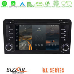 Bizzar OEM Audi A3 8P 8core Android12 4+64GB Navigation Multimedia Deckless 7 με Carplay/AndroidAuto Bizzar OEM Audi A3 8P 8core Android12 4+64GB Navigation Multimedia Deckless 7 με Carplay/AndroidAuto