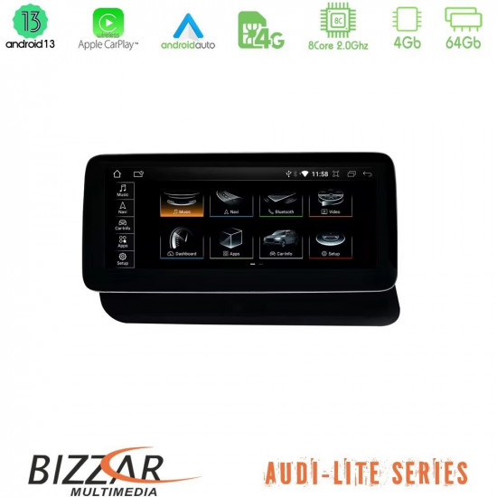 Bizzar OEM Audi Q5 (8R) 2008-2017 (με MMI3G) Android13 8Core (4+64GB) Navigation Multimedia 10.25? HD Bizzar OEM Audi Q5 (8R) 2008-2017 (με MMI3G) Android13 8Core (4+64GB) Navigation Multimedia 10.25? HD