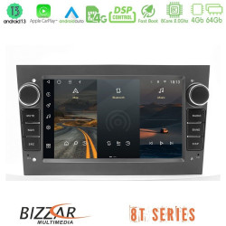 Bizzar OEM Opel Astra/Corsa/Antara/Zafira 8core Android13 4+64GB Navigation Multimedia Deckless 7 με Carplay/AndroidAuto (γκρι)