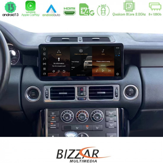 Bizzar OEM Range Rover L322 2002 – 2005 8core Android13 8+128GB Navigation Multimedia 12.3 Bizzar OEM Range Rover L322 2002 – 2005 8core Android13 8+128GB Navigation Multimedia 12.3