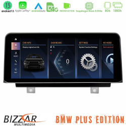 Bizzar Plus Edition BMW 1/2 series F20/F21/F22/F23 Android13 8Core (8+128GB) Navigation Multimedia 10.25? HD Anti-reflection