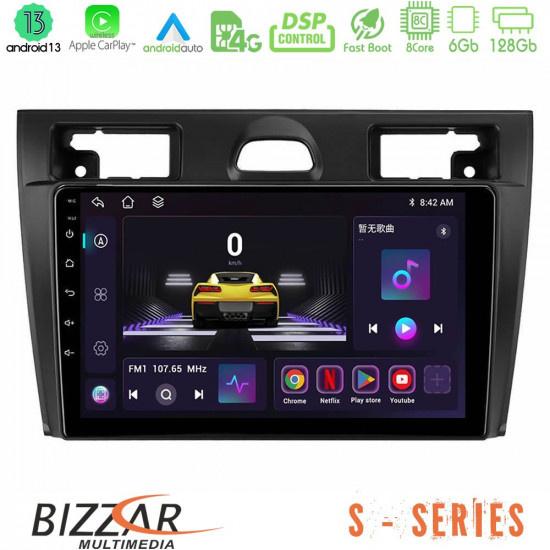 Bizzar S Series Ford Fiesta/Fusion 8core Android13 6+128GB Navigation Multimedia Tablet 9