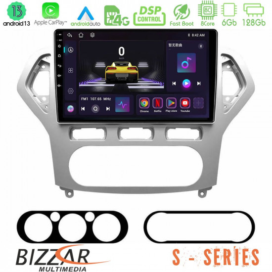 Bizzar S Series Ford Mondeo 2007-2010 AUTO A/C 8core Android13 6+128GB Navigation Multimedia Tablet 10 Bizzar S Series Ford Mondeo 2007-2010 AUTO A/C 8core Android13 6+128GB Navigation Multimedia Tablet 10
