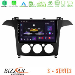 Bizzar S Series Ford S-Max 2006-2008 (manual A/C) 8core Android13 6+128GB Navigation Multimedia Tablet 9 Bizzar S Series Ford S-Max 2006-2008 (manual A/C) 8core Android13 6+128GB Navigation Multimedia Tablet 9