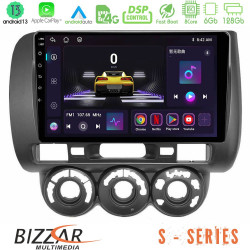 Bizzar S Series Honda Jazz 2002-2008 (Manual A/C) 8core Android13 6+128GB Navigation Multimedia Tablet 9 Bizzar S Series Honda Jazz 2002-2008 (Manual A/C) 8core Android13 6+128GB Navigation Multimedia Tablet 9