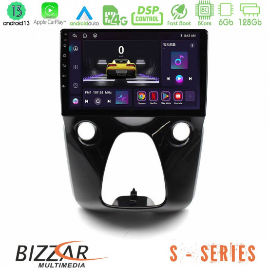 Bizzar S Series Toyota Aygo  Citroen C1  Peugeot 108 8core Android13 6+128GB Navigation Multimedia 10