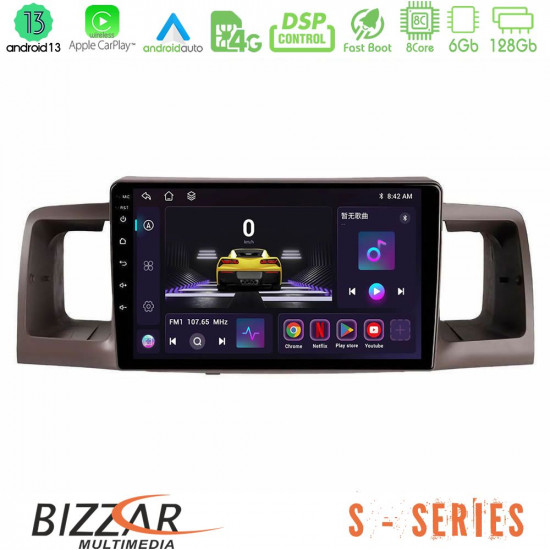 Bizzar S Series Toyota Corolla 2002-2006 8Core Android13 6+128GB Navigation Multimedia Tablet 9 Bizzar S Series Toyota Corolla 2002-2006 8Core Android13 6+128GB Navigation Multimedia Tablet 9